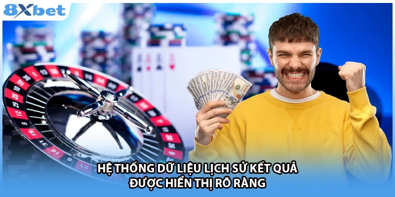 Hệ thống dữ liệu lịch sử kết quả được hiển thị rõ ràng